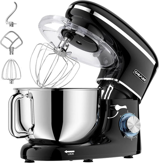 Küchenmaschine, 6.2 L, 2000 W, CHeflee, Edelstahl, EdelstahlschüSsel, 6 Geschwindigkeit Reduzierte GeräUsche