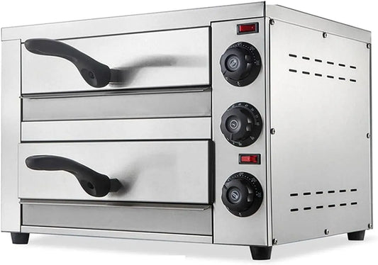 Elektrischer Pizzaofen 60-Minuten-Timer, 50 bis 300 °C, elektrischer Tischofen für Pizza und Snacks