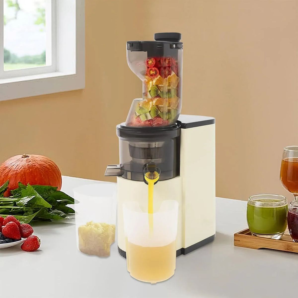 Standmixer, USB, leise, Ultraleiser Motor, Küchenmixer, Entsafter Gemüse Und Obst Slow Juicer