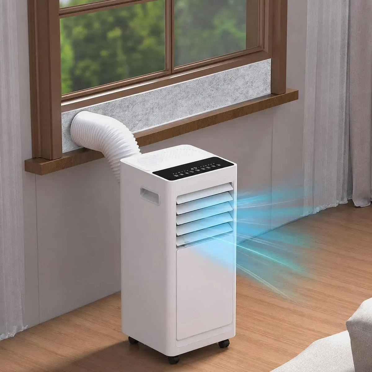 Klimaanlage 24H, 1000 W, 301 m³/h, Timer, für Räume von 8–12 m² Zuhause