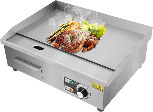 Elektrogrill, Tischgrill, elektrischer Tischgrill, 55x30cm, 50 bis 300 °C, 220 V, 3 kw, gewerblich, für Kantinen