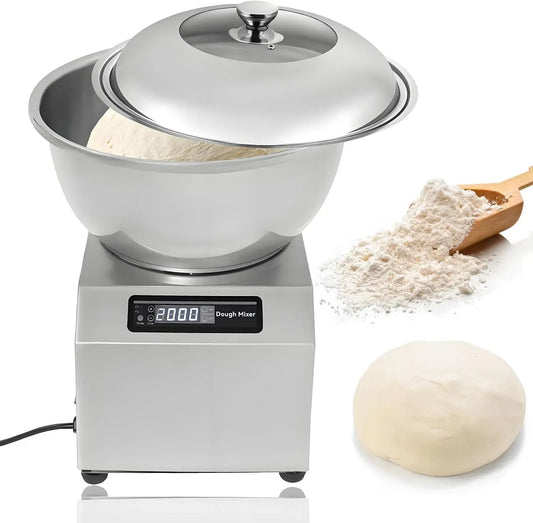 18LBS Spiralknetermotor, 1800 W, 8 KG, Edelstahl, für Bäckereien und Pizzerien 8kg, Gewerblicher