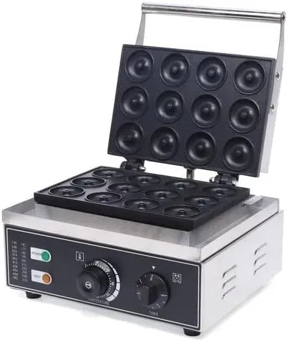 Donutmaschine, 1550 W, 50 bis 300 °C, Donutmaker, gewerblich, Restaurant, 2 Temperaturzonen