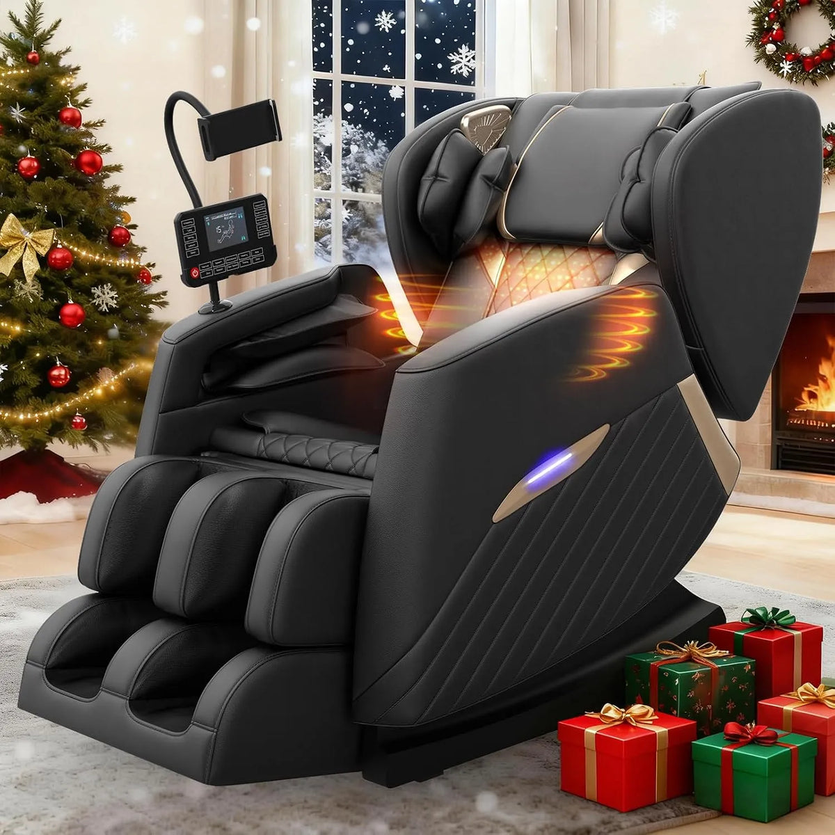 Relax- und Massagesessel, Bluetooth, 16 Massagepunkten und 8 Airbags, Bluetooth-Lautsprecher