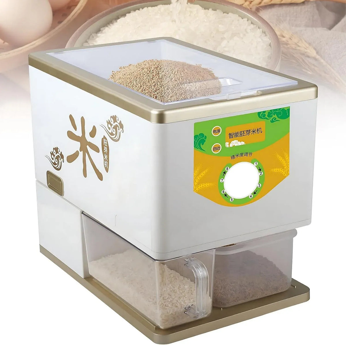 Reismühle, 500 g, Smart, einstellbares, Smart Reismühle mit Kleie-Trenner