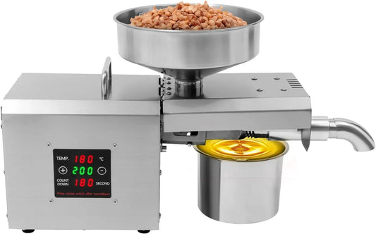 Ölpresse, Ölmühle, 1500 W, gewerblich, Edelstahl, für Walnuss