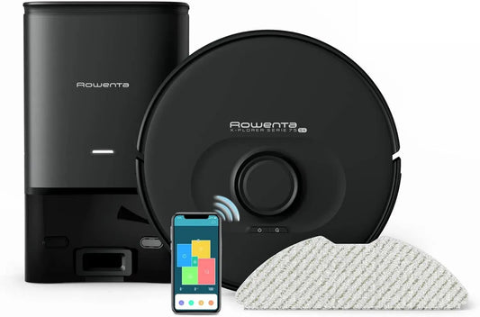 Rowenta Serie 75 4-in-1 Saugroboter, 0,26 L, Schwarz, RR8585, 120 Min, 4 Std, 3 Reinigungsmodi