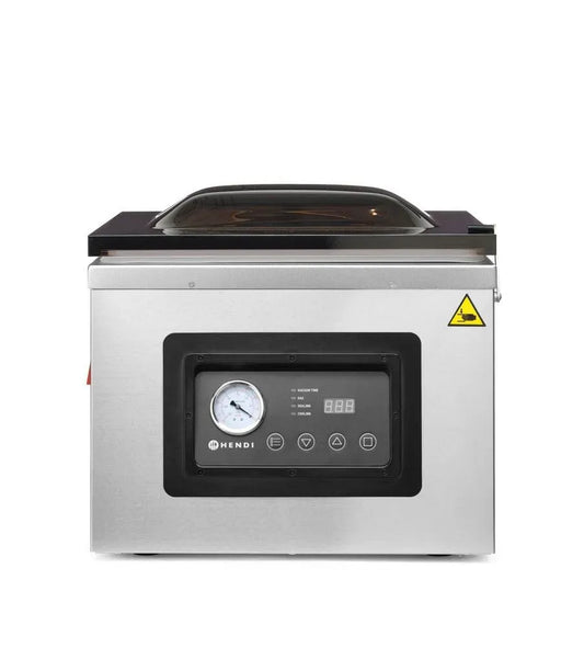 Vakuum-Verpackungsmaschine, Vakuumiergerät, Vakuumierer für Lebensmittel, 1000 W, 230 V, 410 mm, 333,3 l, 465 mm, Edelstahl, HENDI