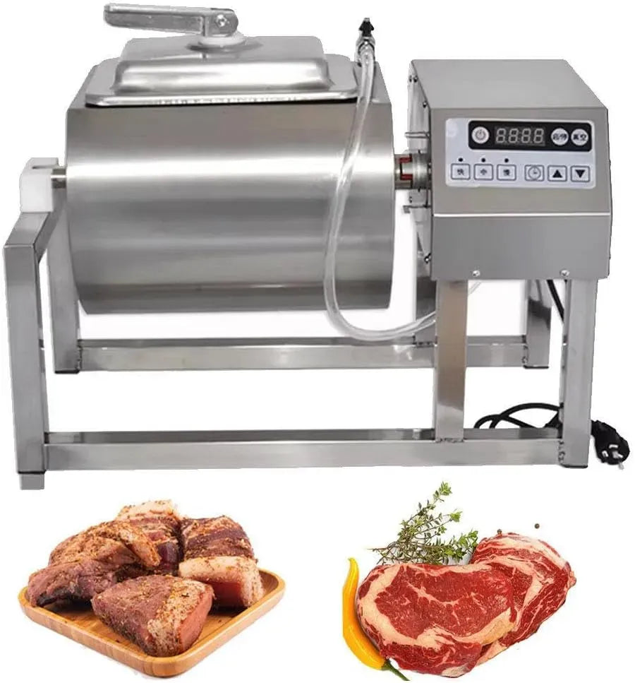 Gemüse und Wurst, ideal zum Marinieren von Fleisch, Kommerzieller Vakuum-Marinator inklusive bidirektionaler Rotation und 3 Geschwindigkeiten