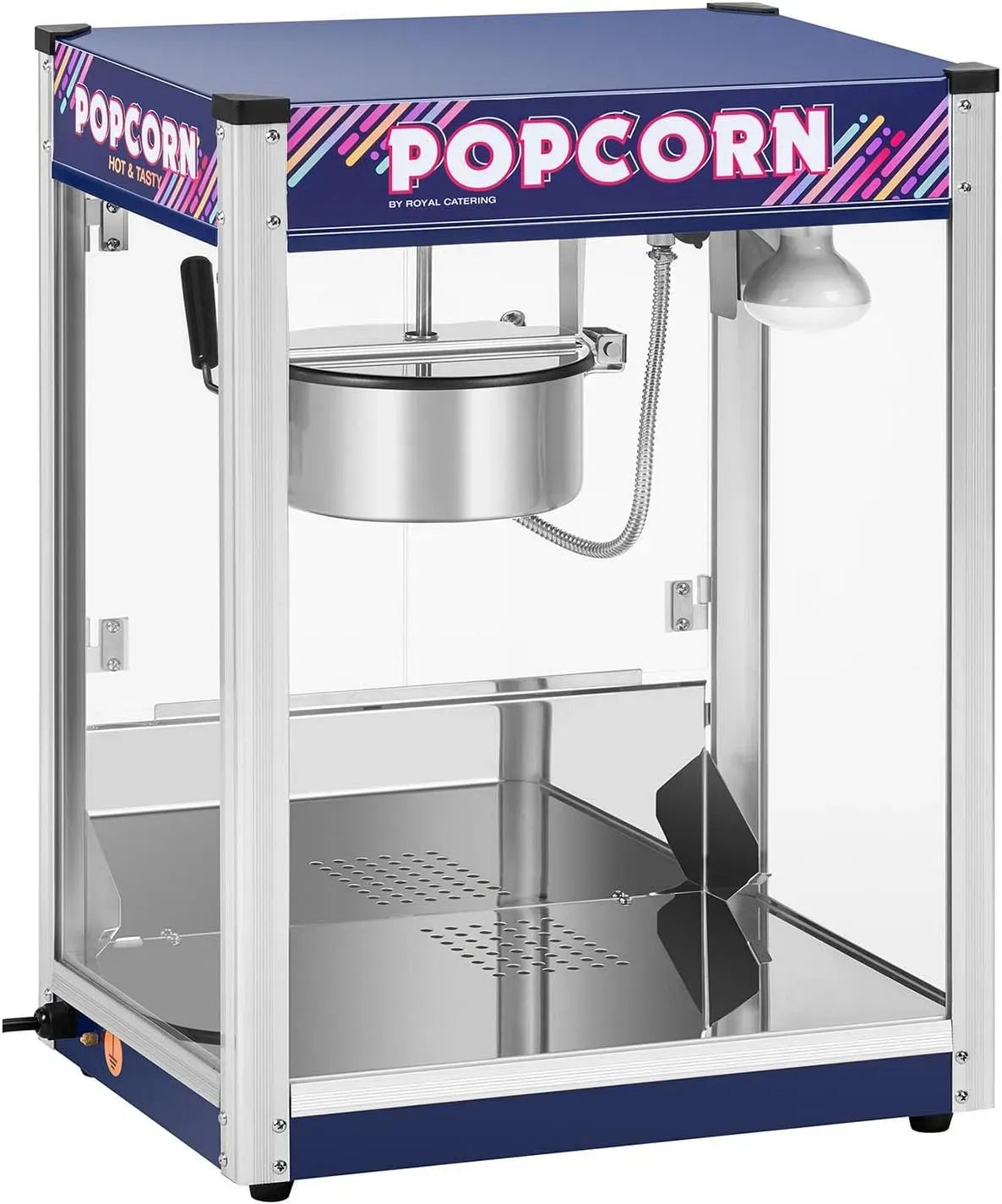 W 5 Popcornmaschine, Topf, 1500 W, 5 kg, Gastronomie, Antihaftbeschichtung, Blau